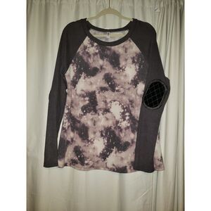 Together Clothing Womens Top Medium Light Sweater Multicolored Soft Elbow Patch